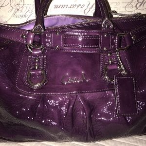 Purple Coach Barrel Purse